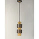 Caspian 1 Light 5.5 inch Oil Rubbed Bronze and Antique Brass Mini Pendant Ceiling Light