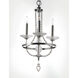 Paris 3 Light 12.5 inch Polished Nickel Single-Tier Chandelier Ceiling Light