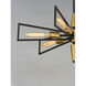 Wings 6 Light 29 inch Black/Satin Brass Chandelier Ceiling Light 