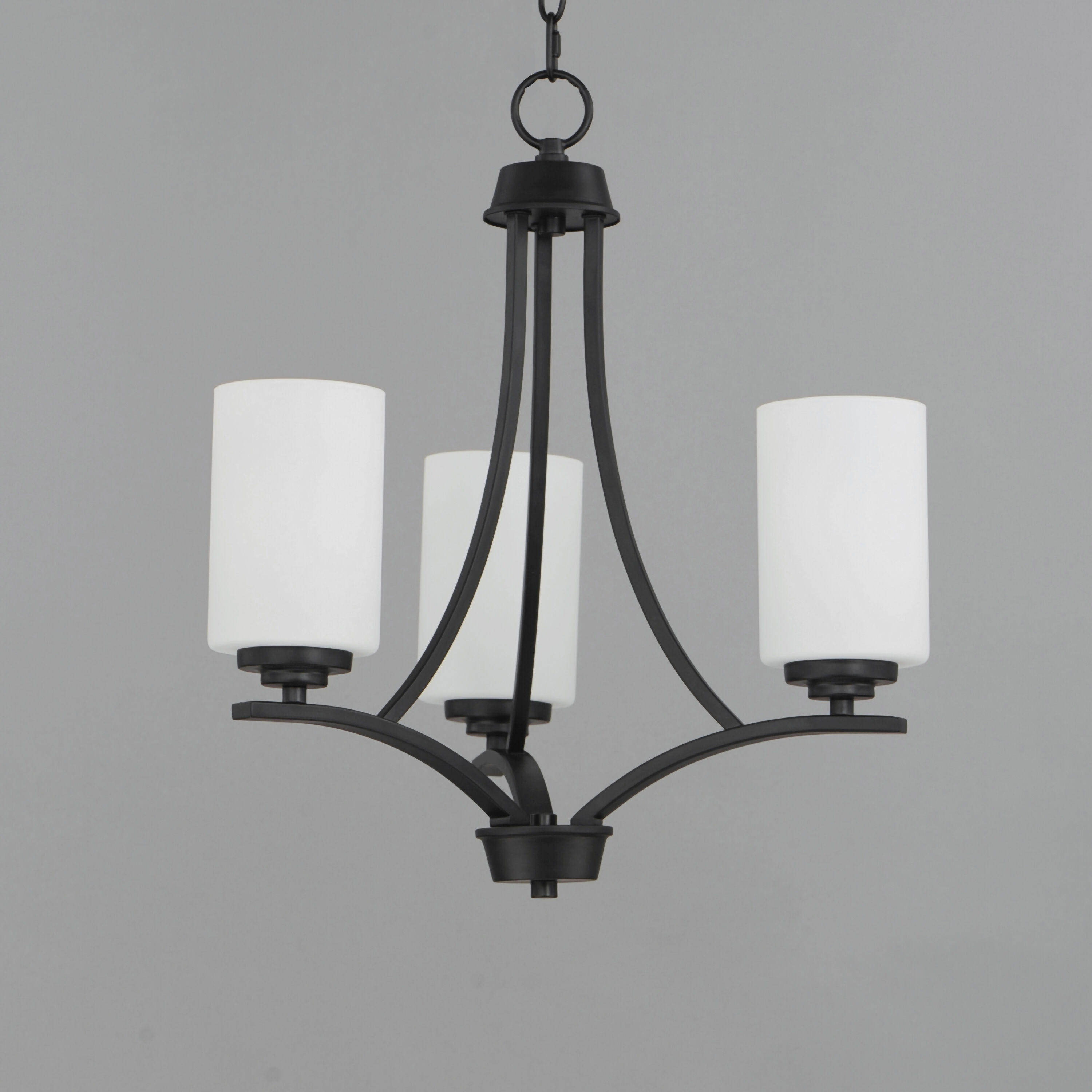 Deven 3 Light 18 inch Black Mini Chandelier Ceiling Light