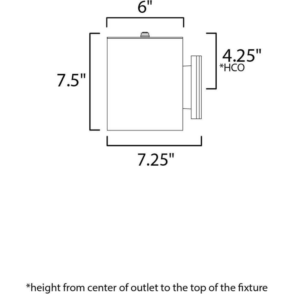 Outpost 1 Light 7 inch Bronze Outdoor Wall Mount