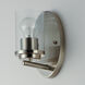 Corona 1 Light 5 inch Satin Nickel Bath Vanity Wall Light in Clear