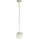 Finn 1 Light 6.5 inch Satin Brass and Brushed Platinum Single Pendant Ceiling Light