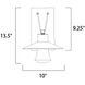 Civic LED 13.5 inch Architectural Bronze Outdoor Wall Mount