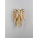 Majestic 3 Light 10.5 inch Gold Leaf Wall Sconce Wall Light