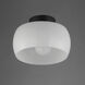 Glazed 1 Light 11 inch White and Black Flush Mount Ceiling Light