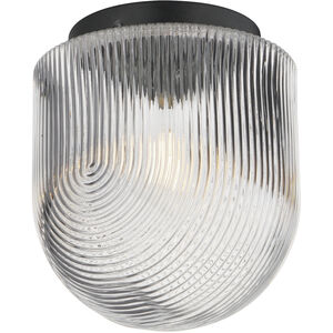 Chateau 1 Light 9 inch Black Flush Mount Ceiling Light