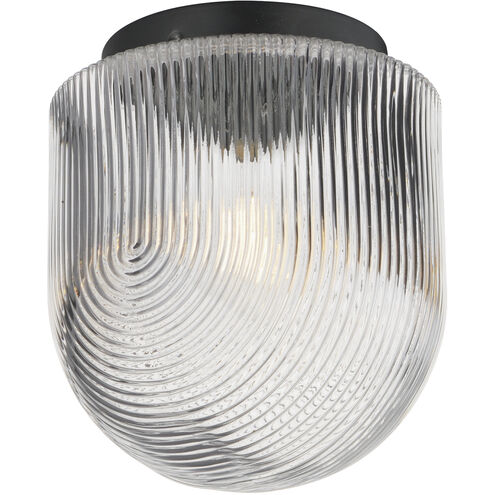 Chateau 1 Light 9 inch Black Flush Mount Ceiling Light