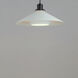 Oslo 1 Light 18.75 inch Black and White Single Pendant Ceiling Light