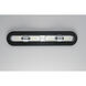 Dual 4 Light 28.5 inch Black/Brushed Aluminum Bath Vanity Wall Light