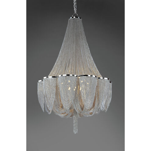 Chantilly 14 Light 34 inch Polished Nickel Single Tier Chandelier Ceiling Light