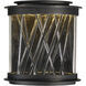 Bedazzle LED 10.75 inch Texture Ebony and Polished Chrome Outdoor Wall Mount