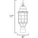 North Church 1 Light 17 inch Black Outdoor Pole/Post Mount