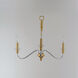Clarion 3 Light 24 inch Polished Chrome and Satin Brass Multi-Light Pendant Ceiling Light