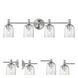 Swirl 4 Light 32.5 inch Satin Nickel Bath Vanity Wall Light