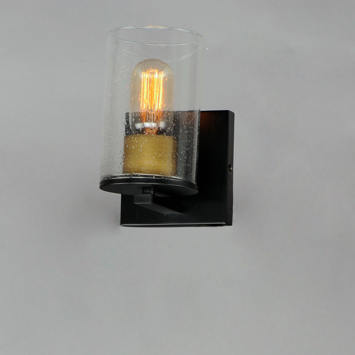 Sleek 1 Light 5 inch Antique Brass/Black Bath Vanity Wall Light