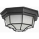 Crown Hill 2 Light 10.75 inch Black Outdoor Flush Mount