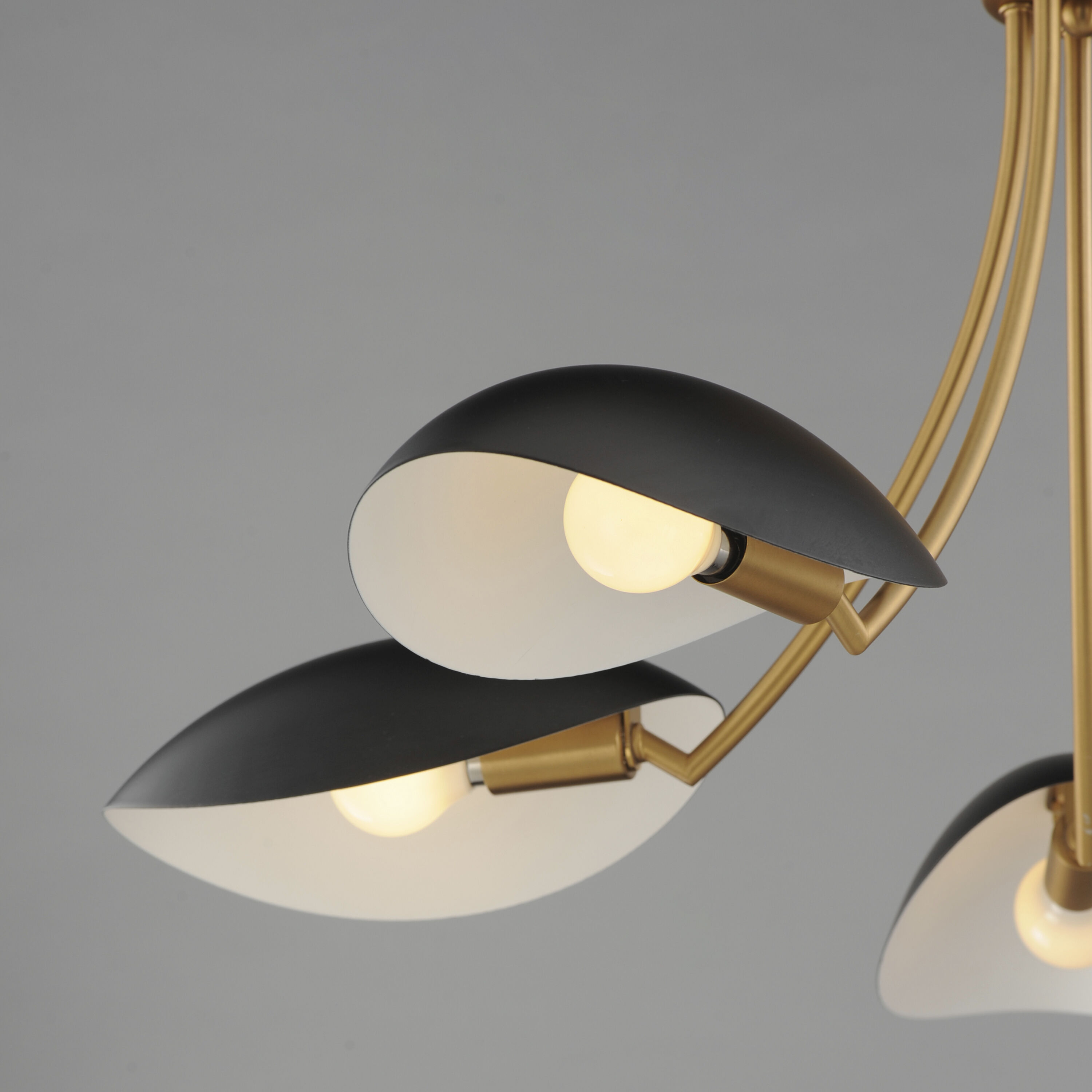 Maris 5 Light 26.5 inch Black and Natural Aged Brass Single-Tier Chandelier Ceiling Light