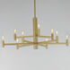 Emana 9 Light 33.5 inch Natural Aged Brass Chandelier Ceiling Light