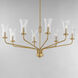 Camelot 8 Light 42 inch Natural Aged Brass Chandelier Ceiling Light