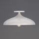 Fleur 1 Light 15.5 inch White and Gold Flush Mount Ceiling Light