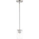Sleek 1 Light 4 inch Satin Nickel Mini Pendant Ceiling Light