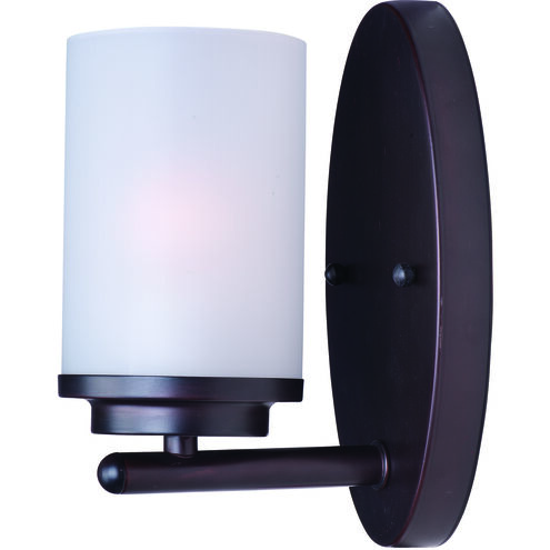 Corona 1 Light 6 inch Oil Rubbed Bronze Bath Vanity Wall Light in Frosted