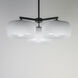 Glazed 3 Light 26 inch White and Black Chandelier Ceiling Light