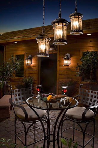 Maxim Santa Barbara VX Outdoor Hanging Lantern Sienna 3 Light