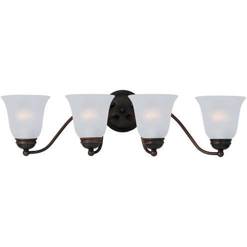 Basix 4 Light 27.5 inch Oil Rubbed Bronze Bath Vanity Wall Light in Frosted