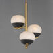 Lucerne 3 Light 15 inch Black and Natural Aged Brass Entry Foyer Pendant Ceiling Light