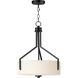 Dart 3 Light 16.75 inch Black Drum Pendant Ceiling Light