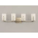 Dart 4 Light 30 inch Satin Nickel Vanity Light Wall Light