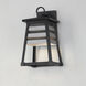 Shutters 1 Light 14 inch Weathered Zinc and Black Outdoor Wall Mount