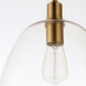 Babylon 1 Light 12 inch Satin Brass Single Pendant Ceiling Light