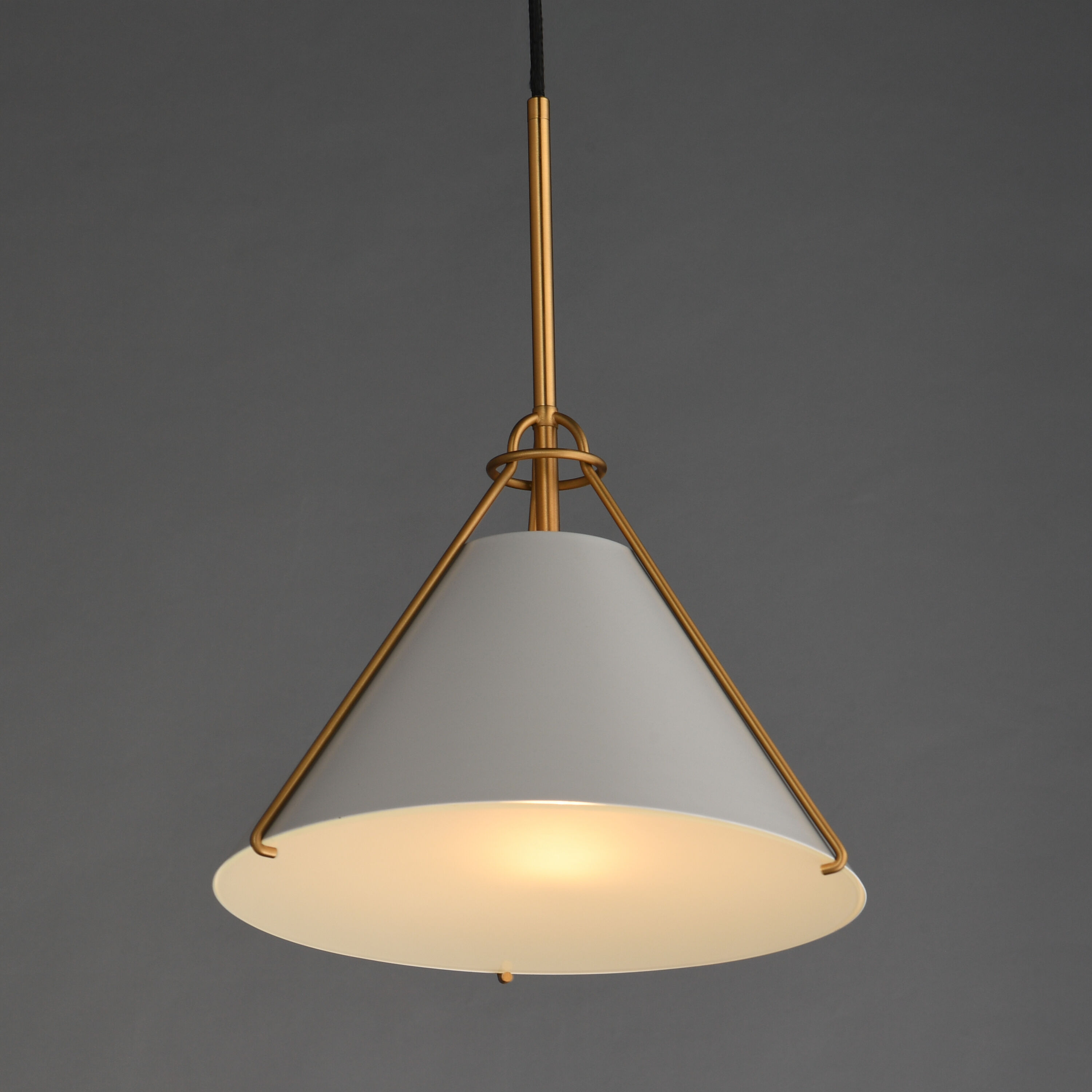 Lucas 1 Light 13.25 inch Light French Gray and Natural Aged Brass Single Pendant Ceiling Light