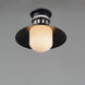 Admiralty 1 Light 12 inch Black Outdoor Flush Mount