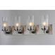 Crescendo 4 Light 25 inch Satin Nickel Wall Sconce Wall Light