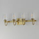 Goblet 4 Light 28.25 inch Natural Aged Brass Bath Vanity Wall Light