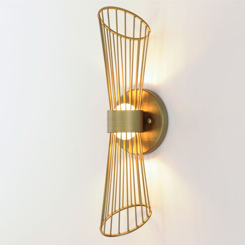 Zeta LED 5 inch Natural Aged Brass Wall Sconce Wall Light