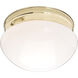 Essentials - 588x 2 Light 9 inch Polished Brass Flush Mount Ceiling Light