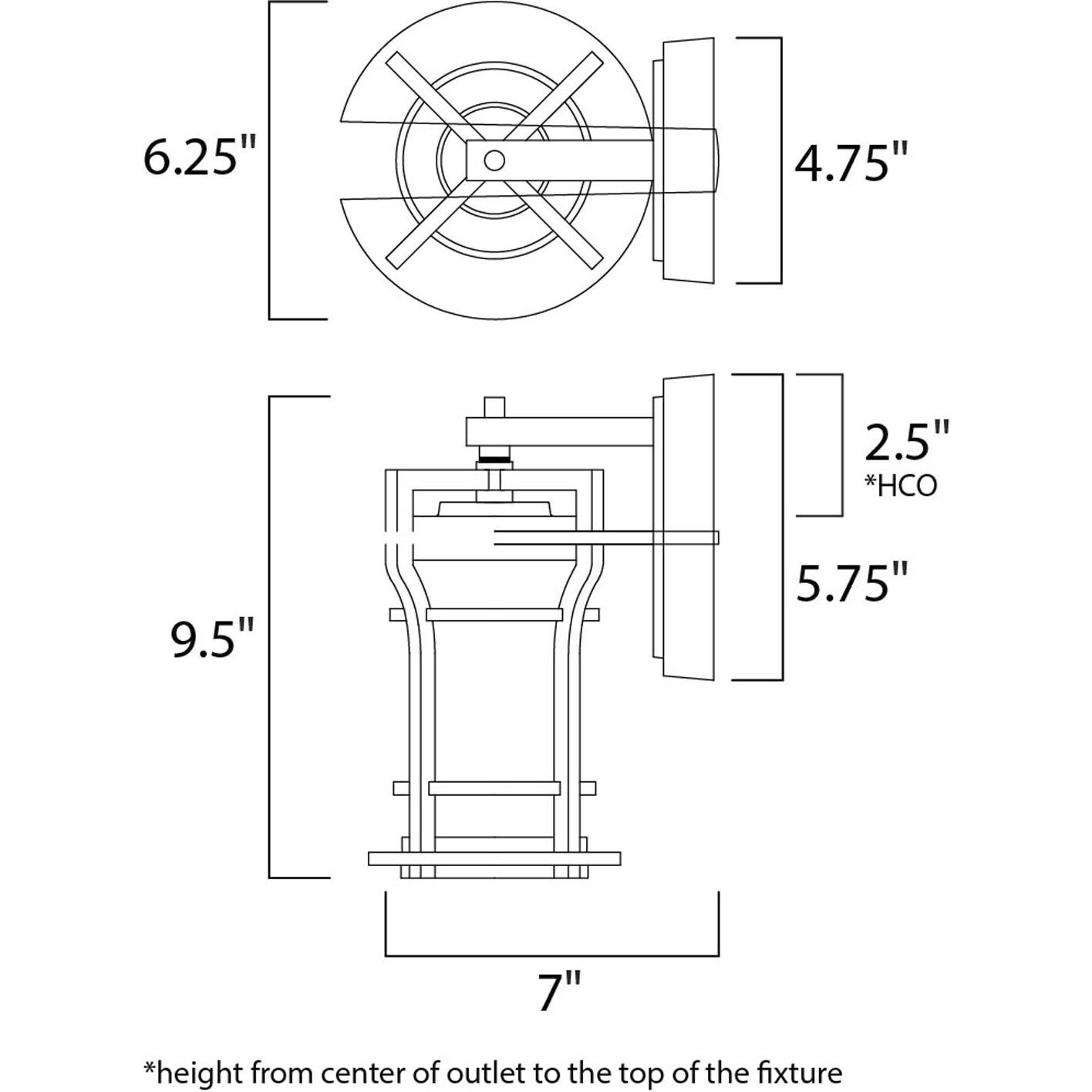 Oakville LED E26 LED 10 inch Black Oxide Outdoor Wall Mount