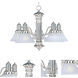 Newburg 5 Light 24.75 inch Satin Nickel Down Light Chandelier Ceiling Light