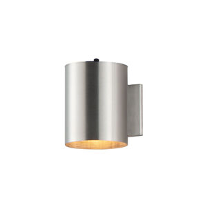 Outpost 1 Light 8 inch Brushed Aluminum Outdoor Wall Mount
