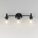 Swirl 3 Light 23 inch Black Bath Vanity Wall Light