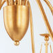 Plumette 6 Light 28 inch Gold Leaf Chandelier Ceiling Light