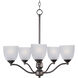 Stefan 5 Light 25 inch Oil Rubbed Bronze Single-Tier Chandelier Ceiling Light