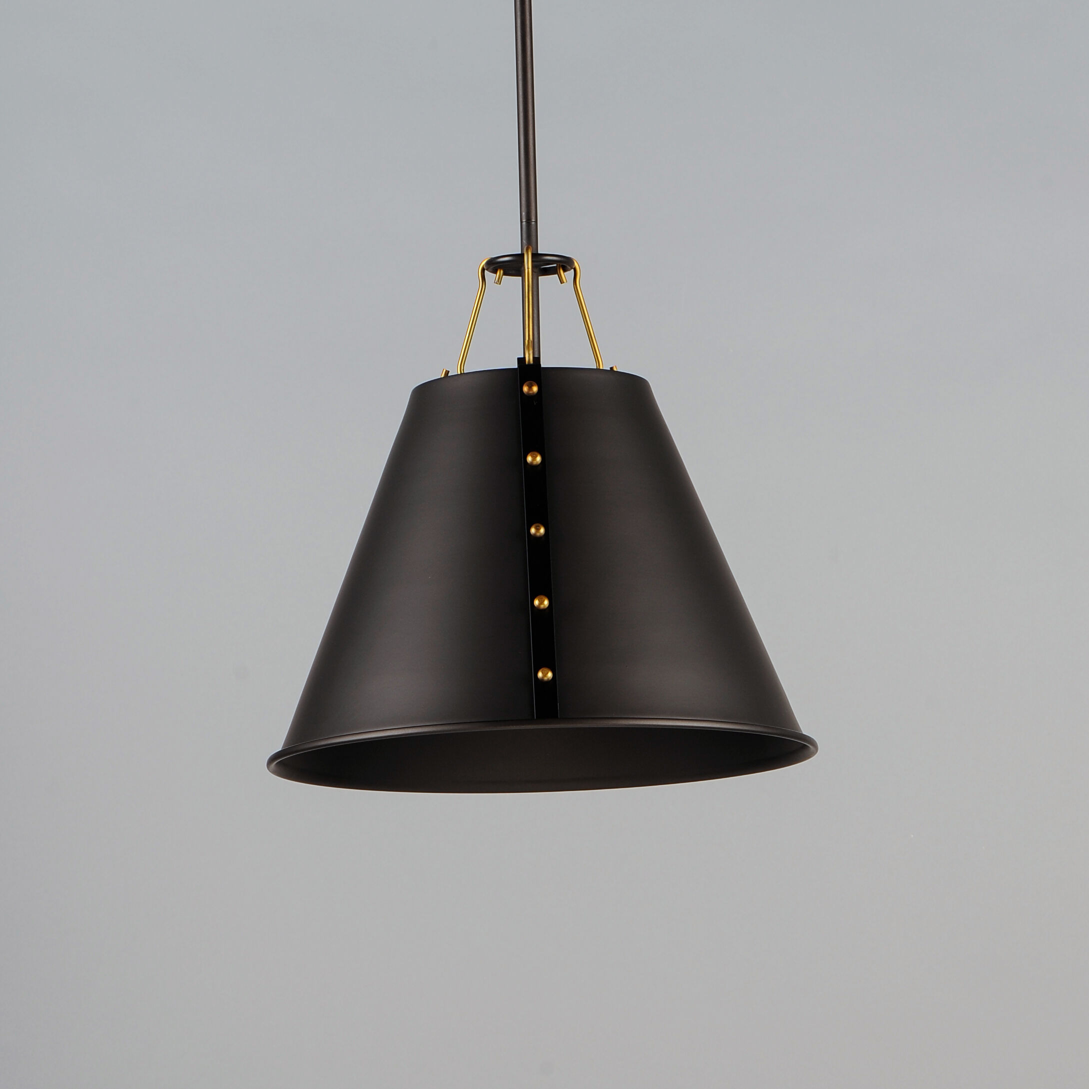 Trestle 1 Light 14 inch Oil Rubbed Bronze/Antique Brass Single Pendant Ceiling Light