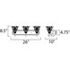 Symphony 3 Light 26 inch Oil Rubbed Bronze Bath Vanity Wall Light