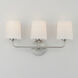 Bristol 3 Light 20.75 inch Satin Nickel Bath Vanity Wall Light